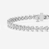 Aurora Field Heart Lab Grown Diamond Tennis Bracelet
